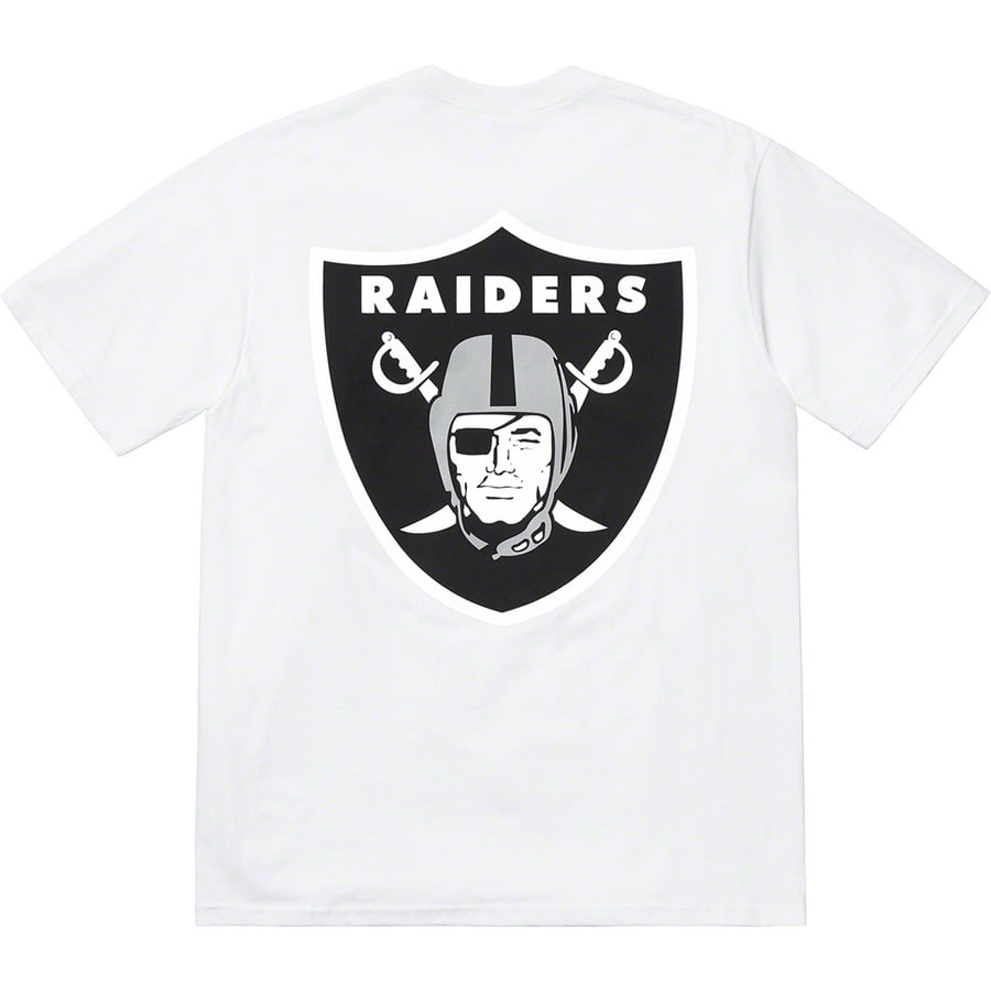 Details on Supreme NFL Raiders '47 Pocket Tee White from spring summer 2019 (Price is $48)