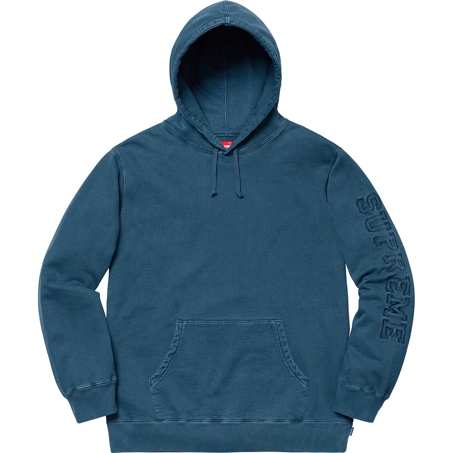 Details on Overdyed Hooded Sweatshirt Navy from spring summer
                                                    2019 (Price is $148)