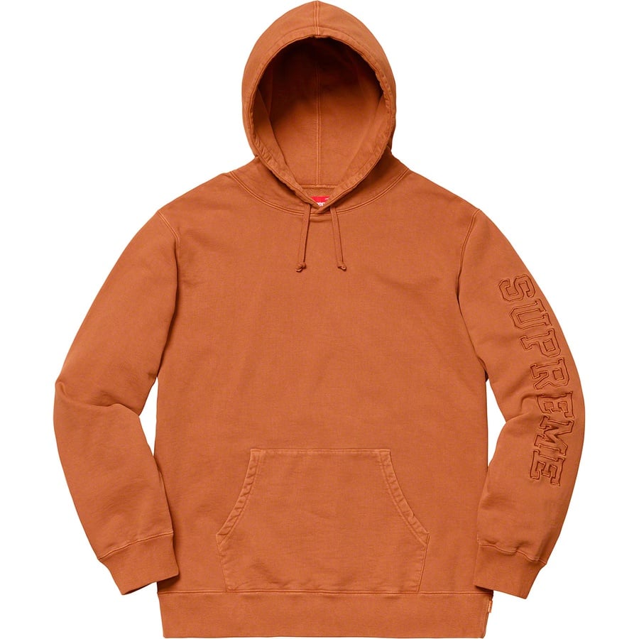 Details on Overdyed Hooded Sweatshirt Rust  from spring summer 2019 (Price is $148)