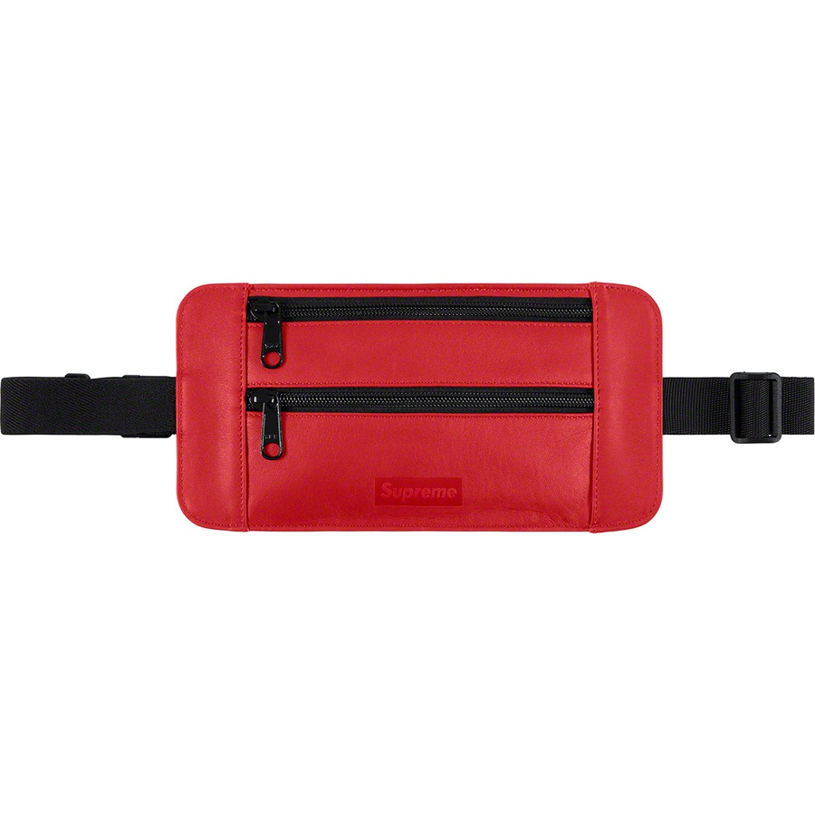 Details on Leather Waist Shoulder Pouch Red from spring summer 2019 (Price is $138)