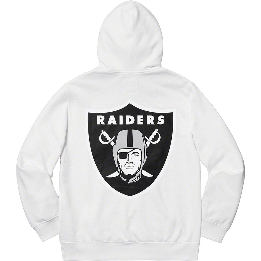 Details on Supreme NFL Raiders '47 Hooded Sweatshirt White from spring summer
                                                    2019 (Price is $148)