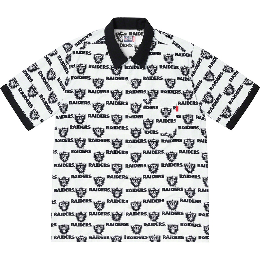 Details on Supreme NFL Raiders '47 S S Shirt White from spring summer 2019 (Price is $128)