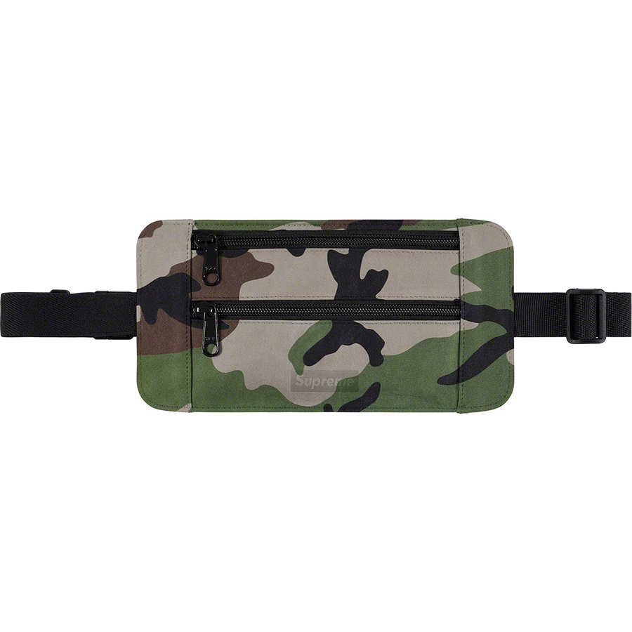 Details on Leather Waist Shoulder Pouch Woodland Camo from spring summer
                                                    2019 (Price is $138)