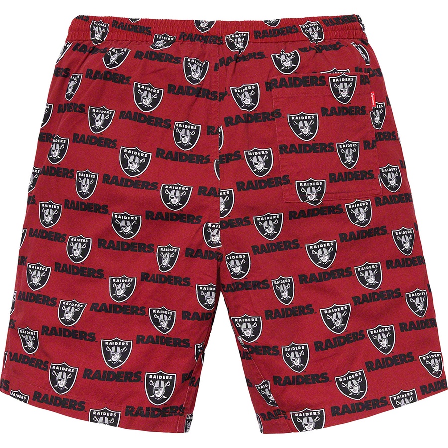 Details on Supreme NFL Raiders '47 Twill Short Light Burgundy  from spring summer
                                                    2019 (Price is $118)