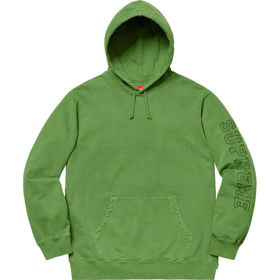 Details on Overdyed Hooded Sweatshirt Green from spring summer 2019 (Price is $148)