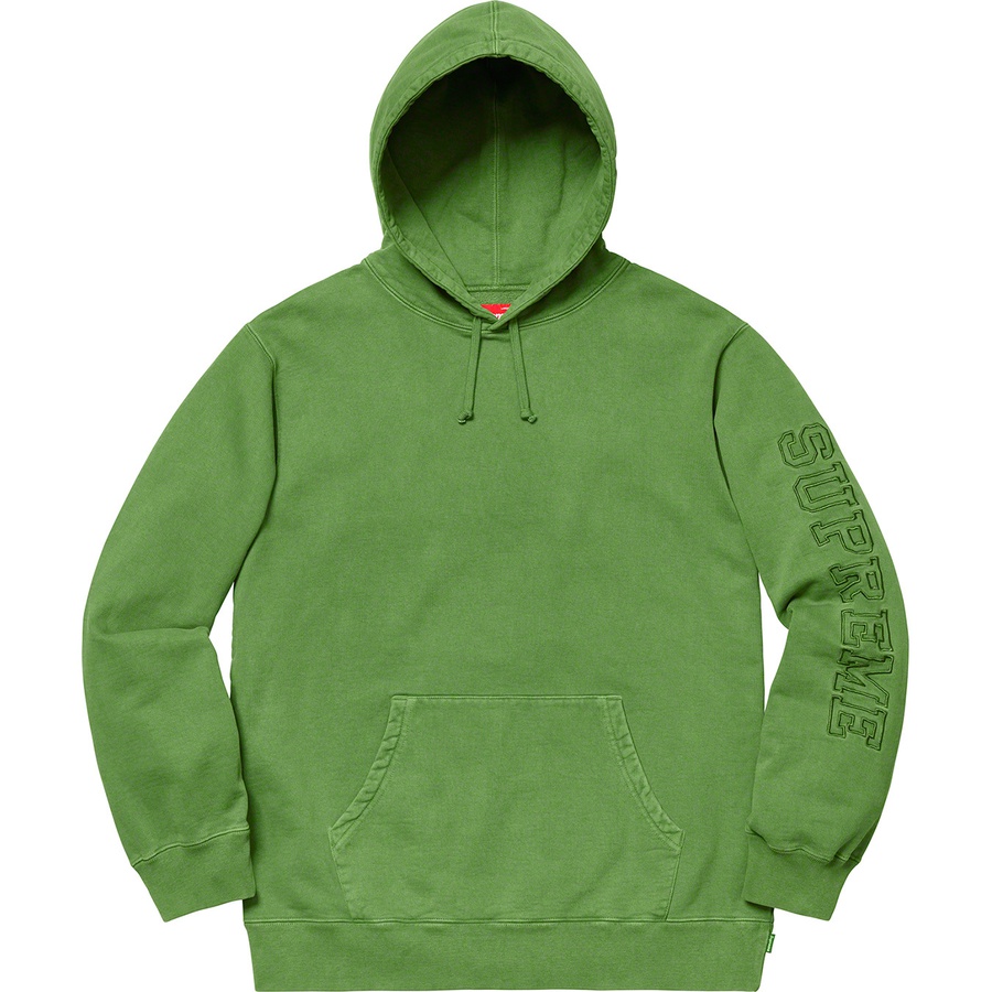 Details on Overdyed Hooded Sweatshirt Green from spring summer
                                                    2019 (Price is $148)