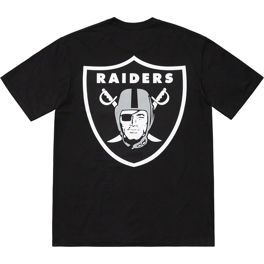 Details on Supreme NFL Raiders '47 Pocket Tee Black from spring summer 2019 (Price is $48)