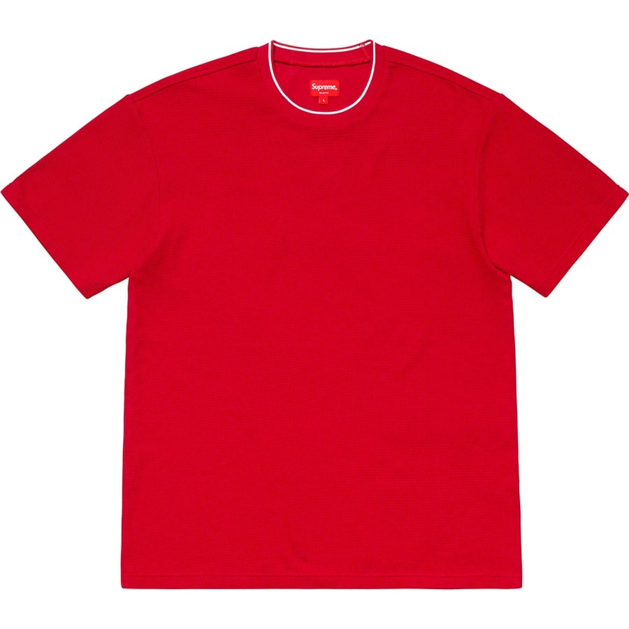 Supreme Stripe Rib Waffle Top (SS19) - Red - $88
