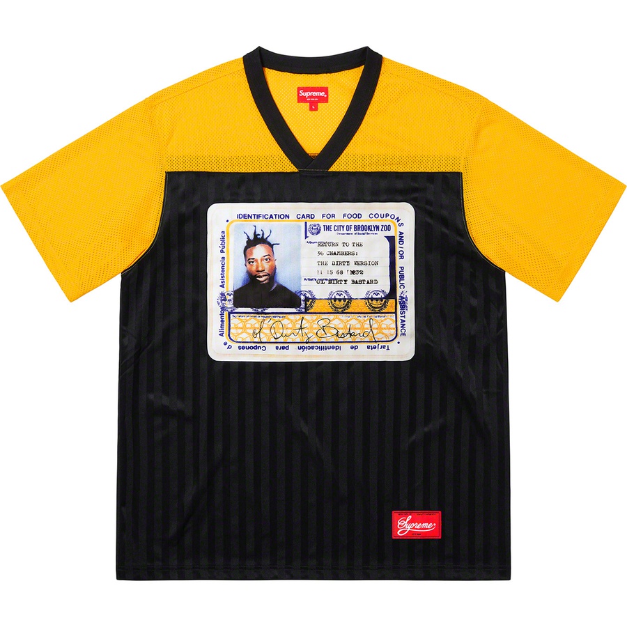 Details on Ol' Dirty Bastard Football Top Gold from spring summer
                                                    2019 (Price is $128)