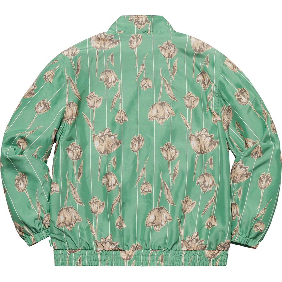 Details on Floral Silk Track Jacket Mint from spring summer
                                                    2019 (Price is $228)