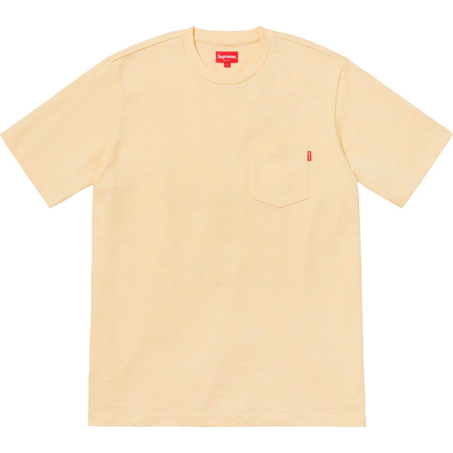Details on S S Pocket Tee Heather Pale Yellow from spring summer
                                                    2019 (Price is $62)