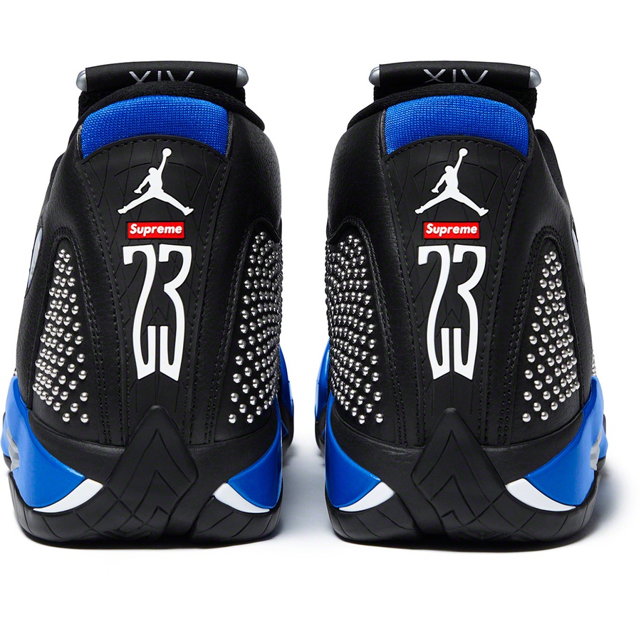 Details on Supreme Nike Air Jordan 14 Black from spring summer
                                                    2019 (Price is $248)