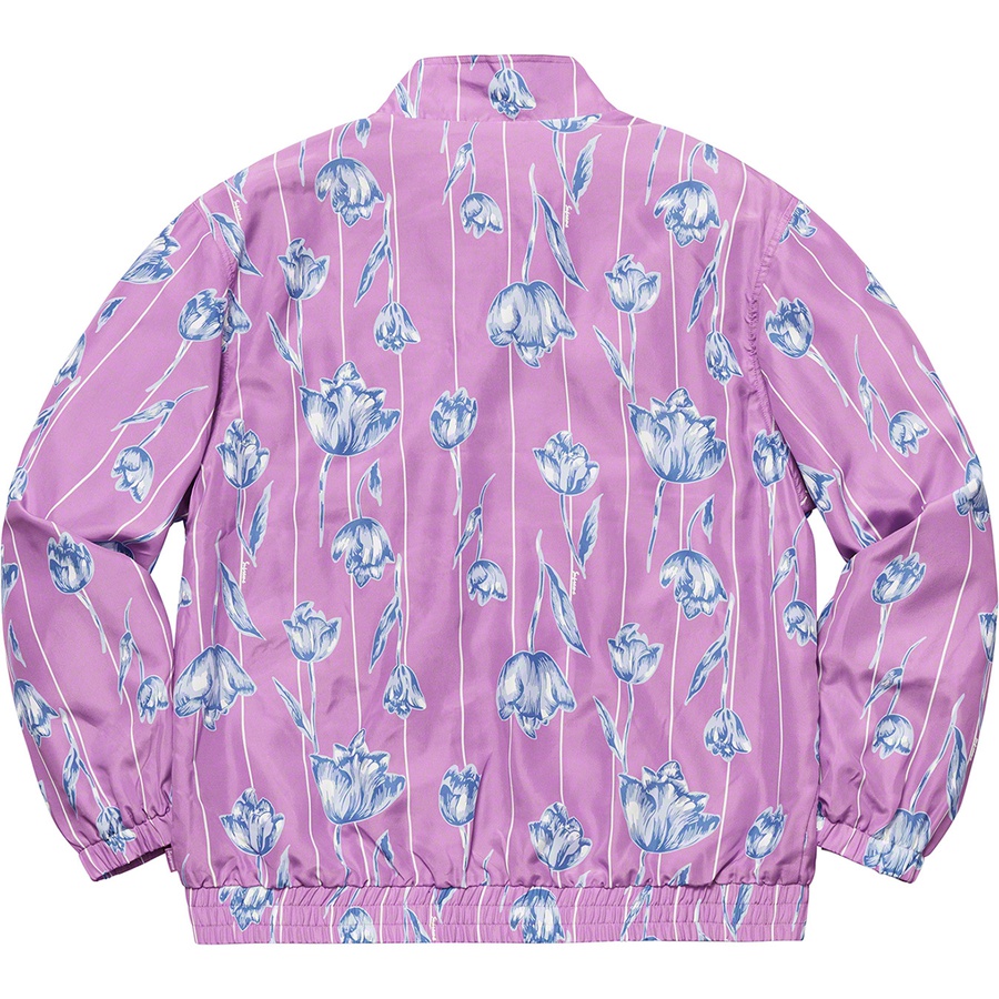 Details on Floral Silk Track Jacket Purple from spring summer
                                                    2019 (Price is $228)