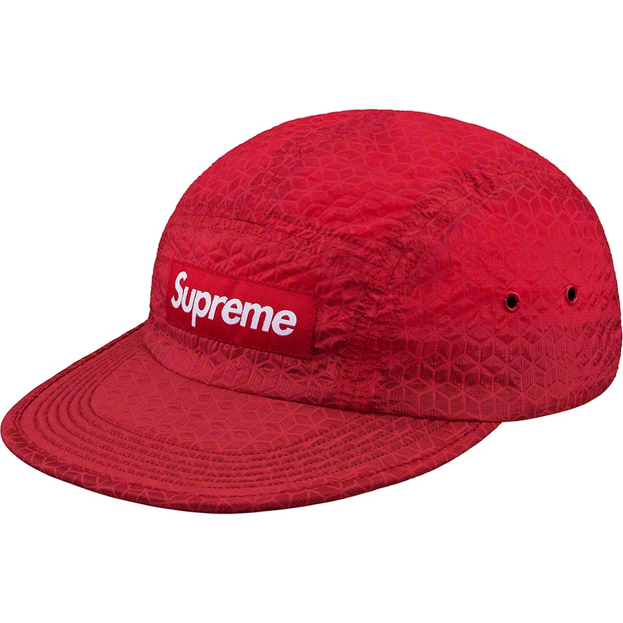 Details on Geometric Ripstop Camp Cap Red from spring summer 2019 (Price is $48)