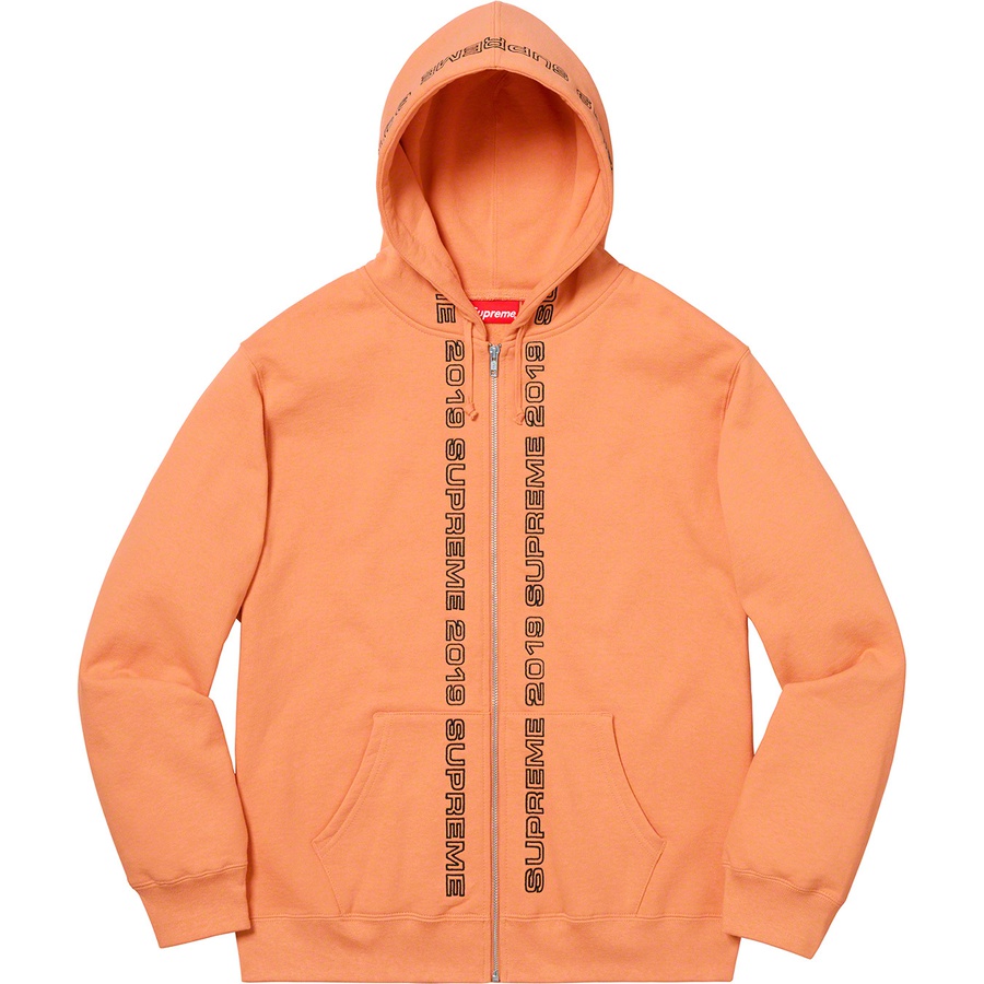 Details on Topline Zip Up Sweatshirt Pale Orange from spring summer
                                                    2019 (Price is $168)