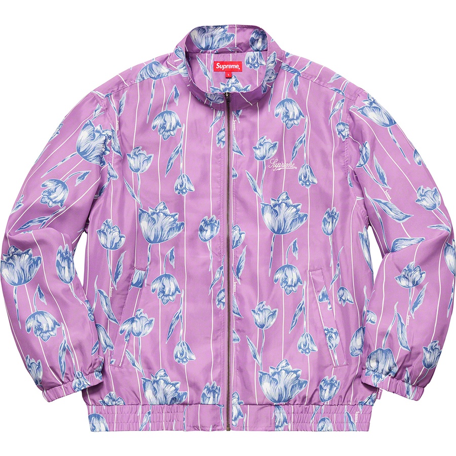 Details on Floral Silk Track Jacket Purple from spring summer
                                                    2019 (Price is $228)