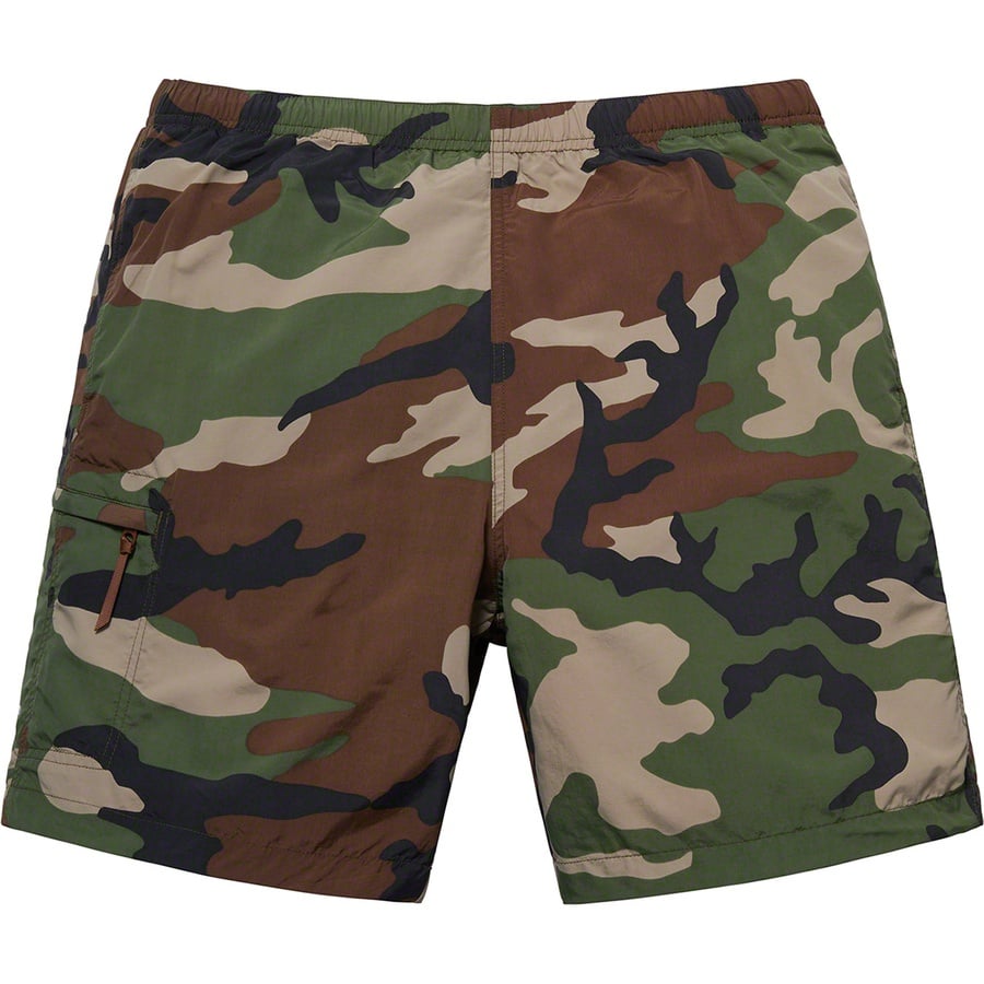 Details on Nylon Trail Short Woodland Camo from spring summer
                                                    2019 (Price is $118)