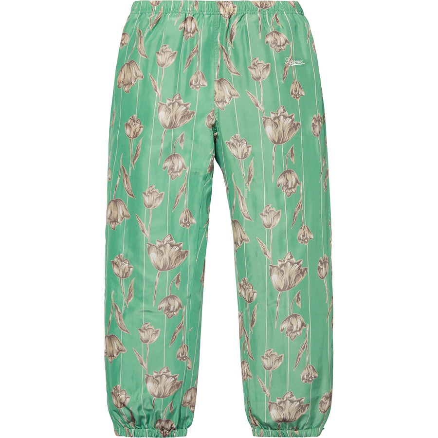 Details on Floral Silk Track Pant Mint from spring summer 2019 (Price is $158)