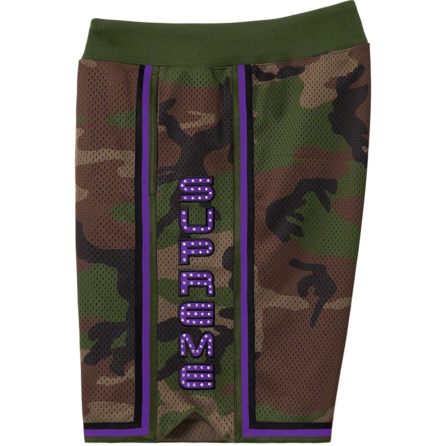 Details on Rhinestone Basketball Short Woodland Camo from spring summer
                                                    2019 (Price is $110)