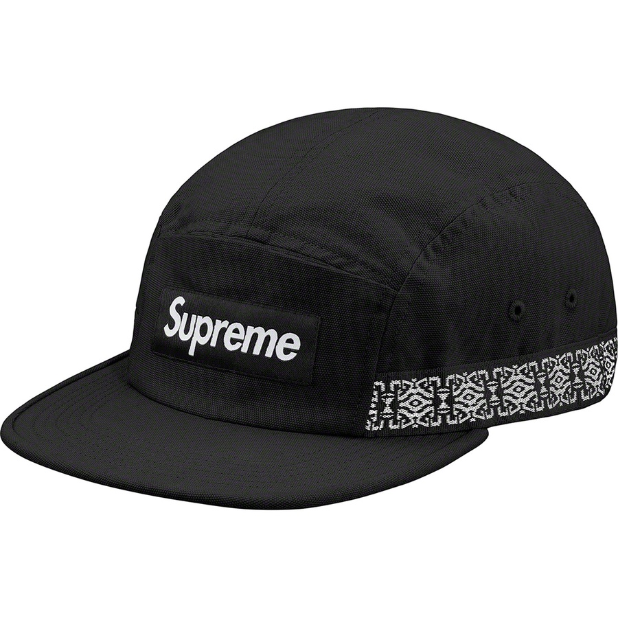 Details on Side Tape Camp Cap Black from spring summer 2019 (Price is $48)