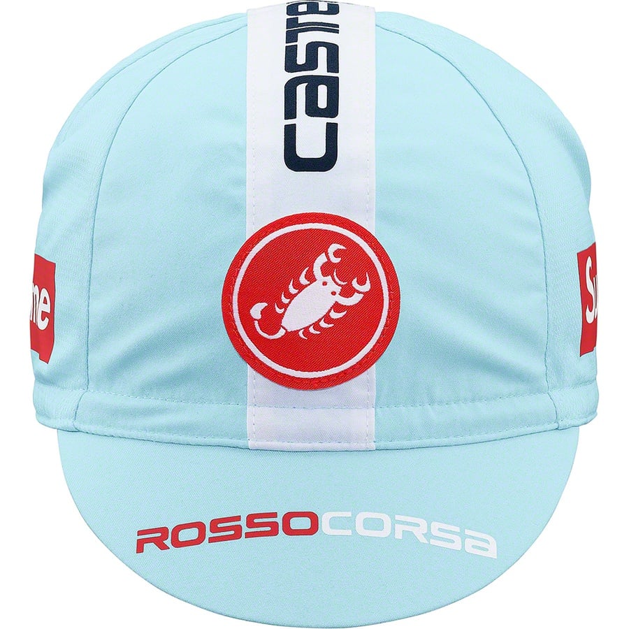 Details on Supreme Castelli Cycling Cap Light Blue from spring summer
                                                    2019 (Price is $32)