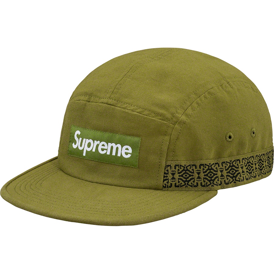 Details on Side Tape Camp Cap Olive from spring summer 2019 (Price is $48)