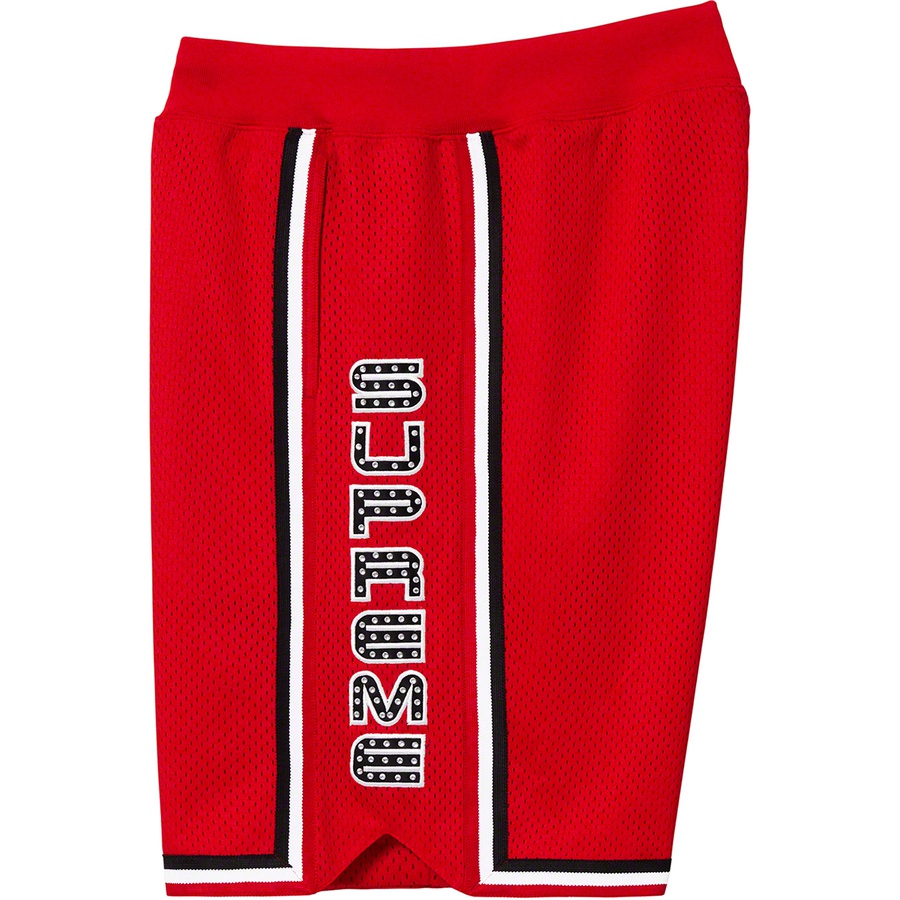 Supreme Rhinestone Basketball Short (SS19) - Red - $110