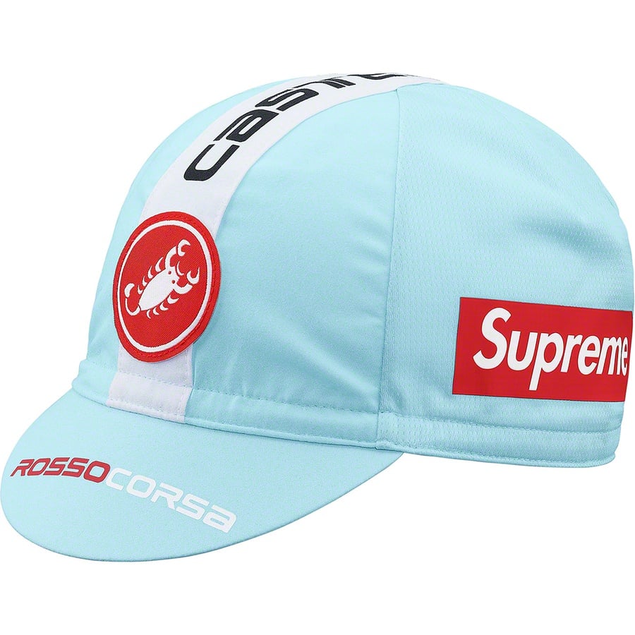 Details on Supreme Castelli Cycling Cap Light Blue from spring summer
                                                    2019 (Price is $32)