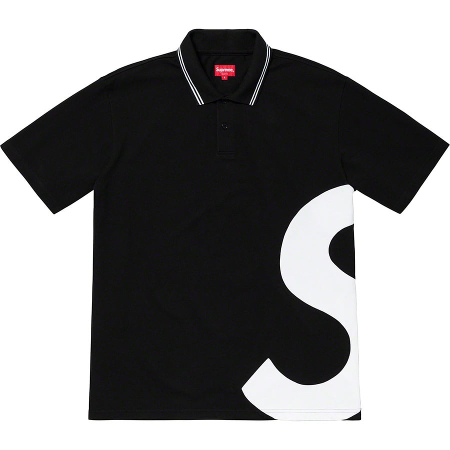 S Logo Polo Black