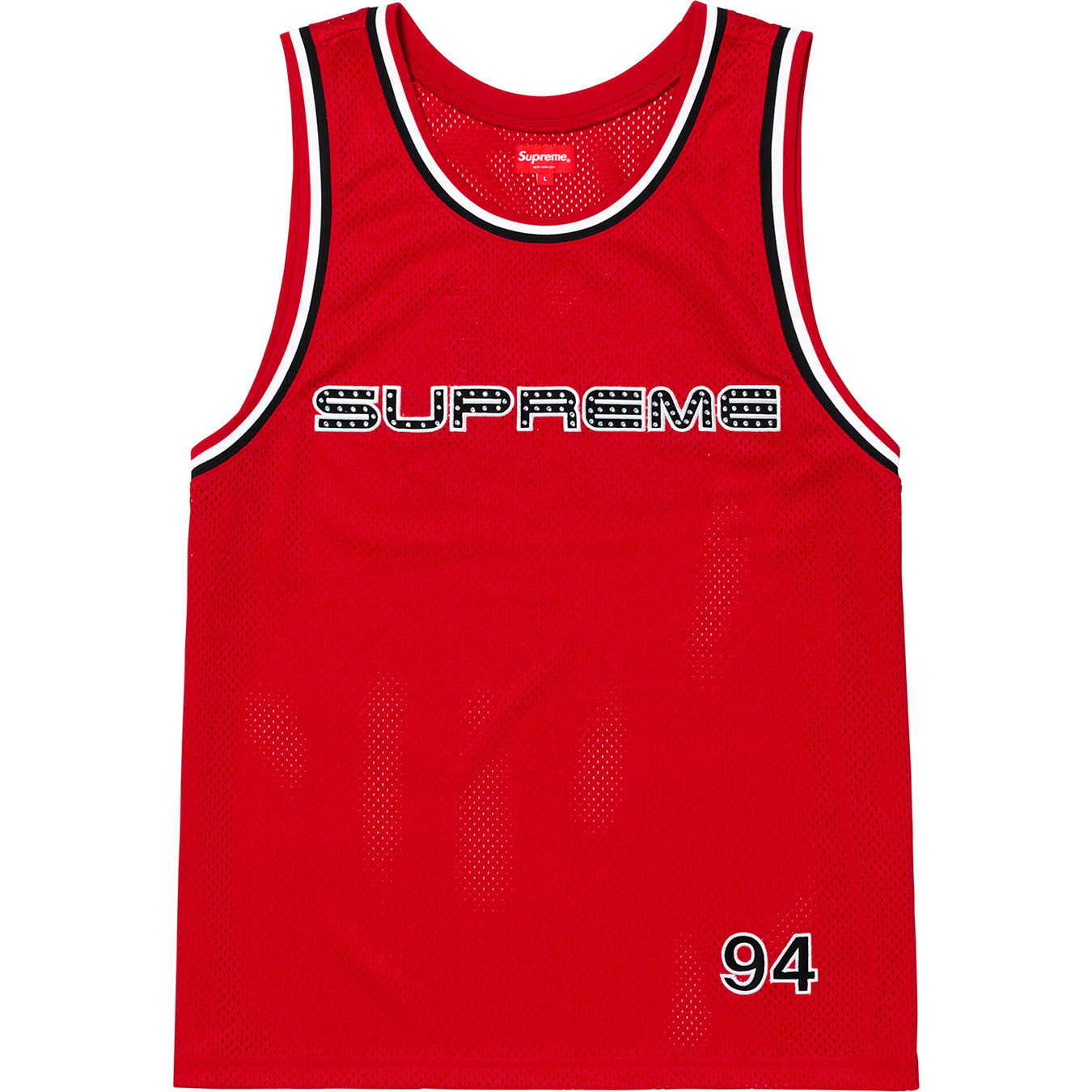 Supreme Rhinestone Basket ball Jersey 　S