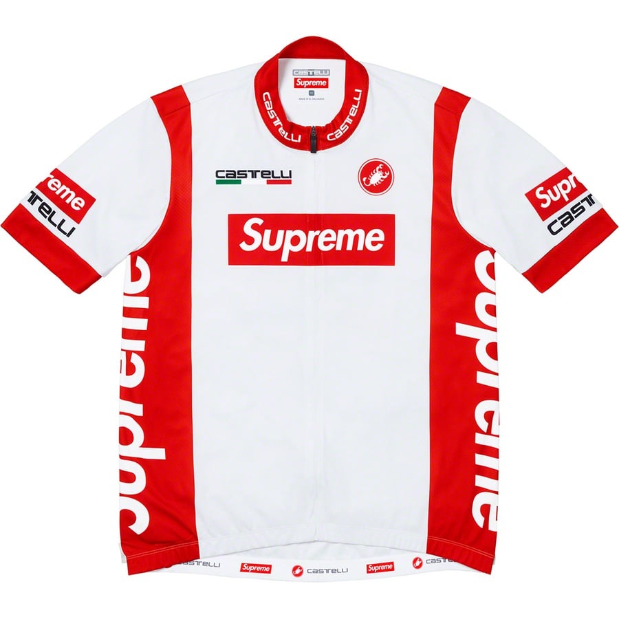 Details on Supreme Castelli Cycling Jersey White from spring summer
                                                    2019 (Price is $148)