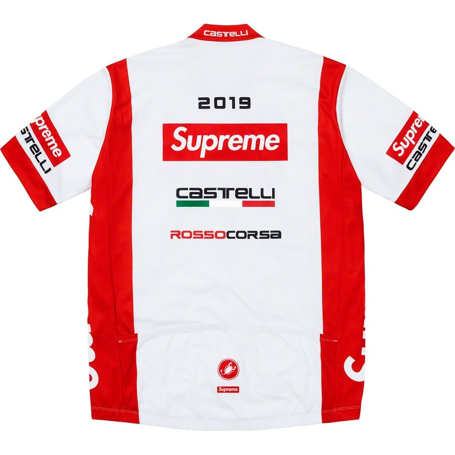 Details on Supreme Castelli Cycling Jersey White from spring summer
                                                    2019 (Price is $148)