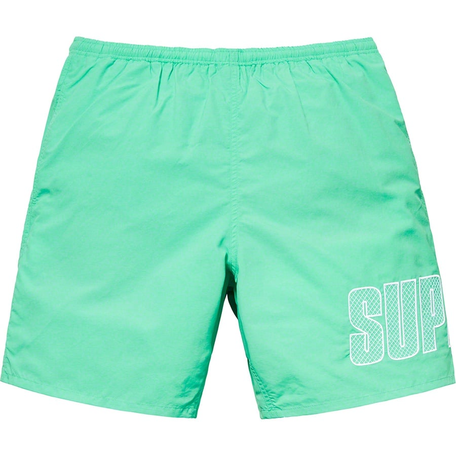 Details on Logo Appliqué Water Short Mint from spring summer
                                                    2019 (Price is $118)