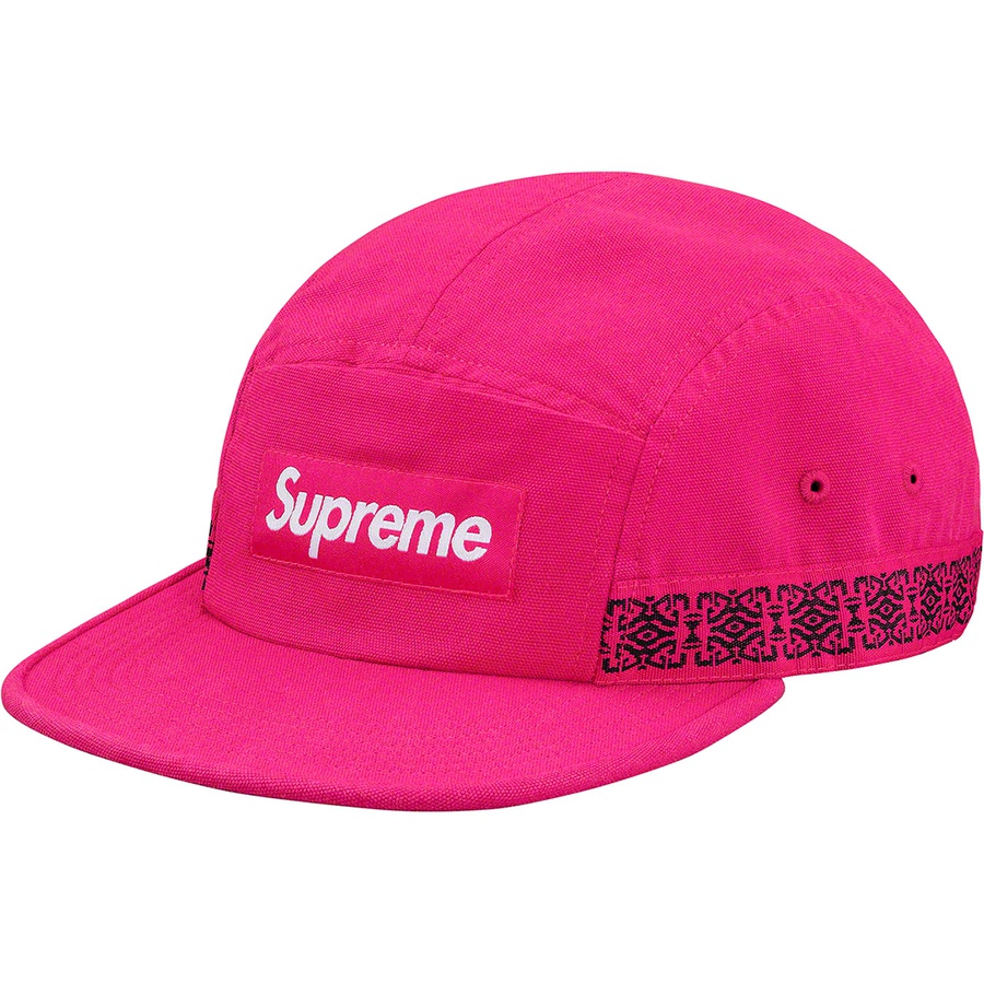Details on Side Tape Camp Cap Magenta from spring summer 2019 (Price is $48)