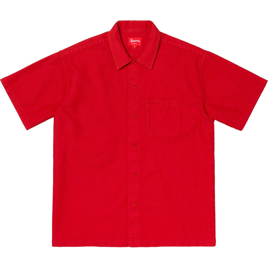 Details on Pinhole S S Shirt Red from spring summer
                                                    2019 (Price is $128)