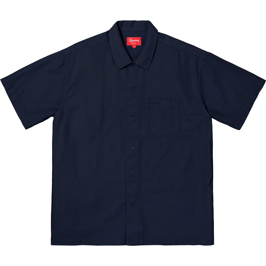 Details on Pinhole S S Shirt Navy from spring summer
                                                    2019 (Price is $128)