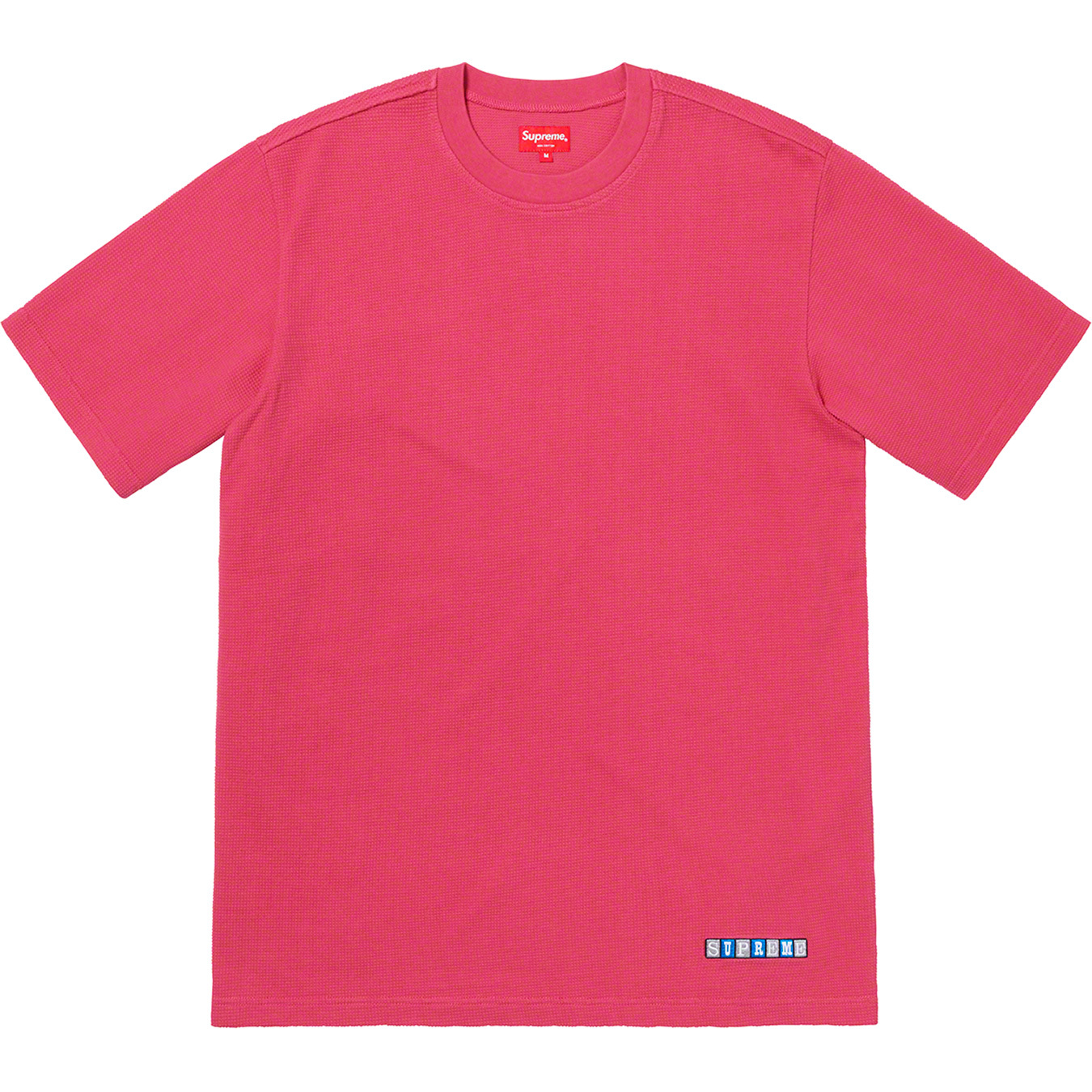Supreme 19ss Waffle S/S Top Magenta S