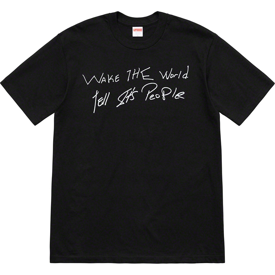 Supreme Buju Banton Wake The World Tee for spring summer 19 season