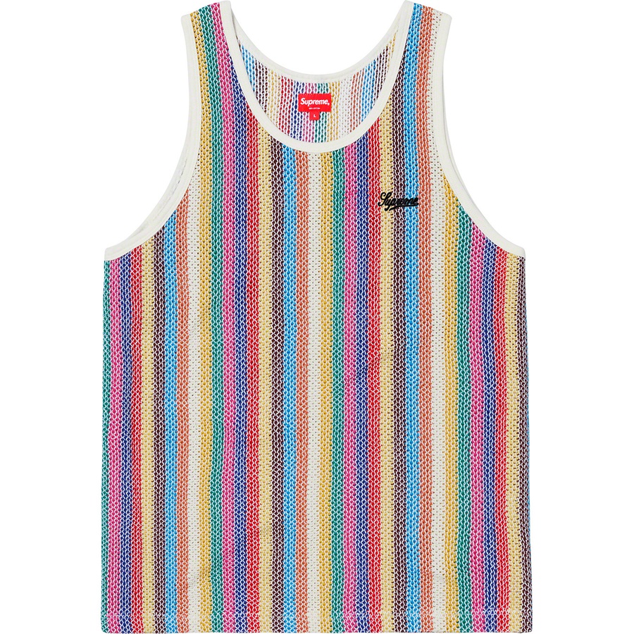 Details on Knit Stripe Tank Top Multicolor from spring summer
                                                    2019 (Price is $98)