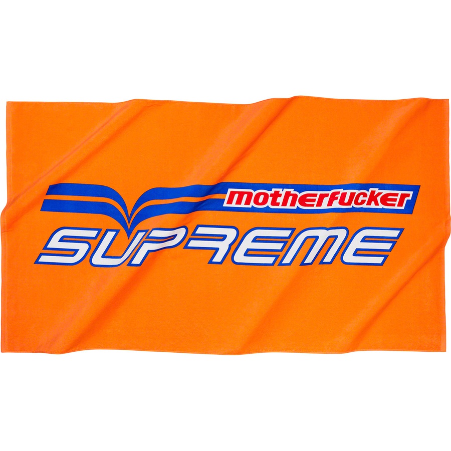 Details on Motherfucker Towel Orange from spring summer
                                                    2019 (Price is $68)