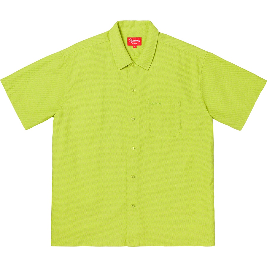 Details on Pinhole S S Shirt Lime from spring summer
                                                    2019 (Price is $128)