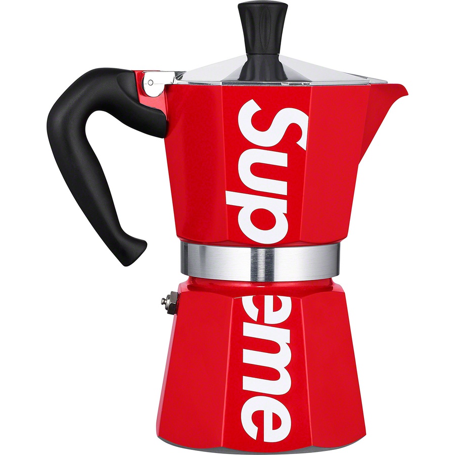 Details on Supreme Bialetti Moka Express Red from spring summer
                                                    2019 (Price is $58)