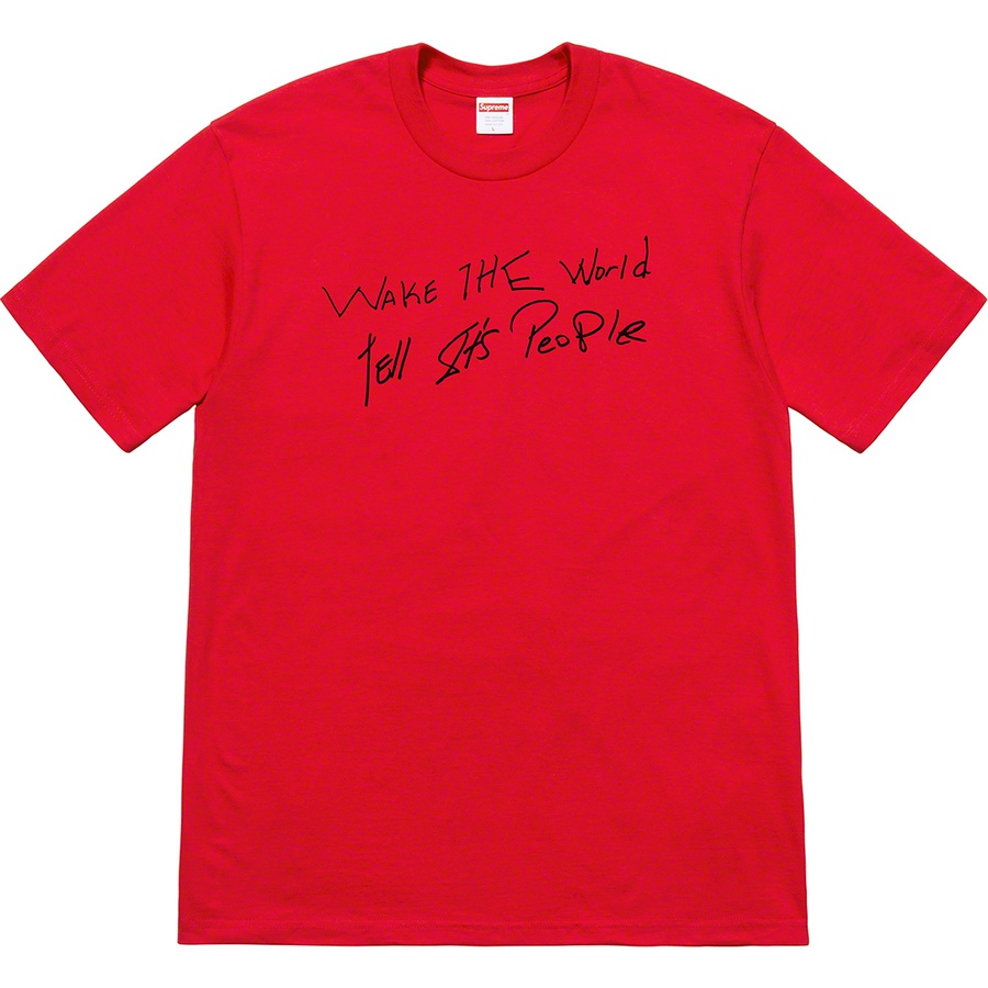 Supreme Buju Banton Wake The World Tee (SS19) - Red - $44