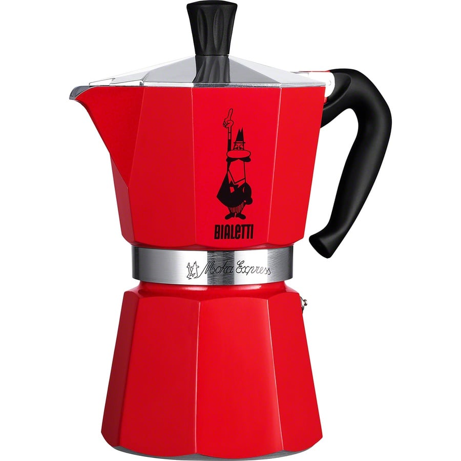 Details on Supreme Bialetti Moka Express Red from spring summer
                                                    2019 (Price is $58)