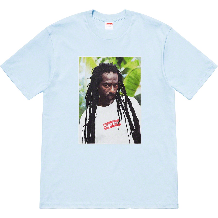 Details on Buju Banton Tee Light Blue from spring summer
                                                    2019 (Price is $48)
