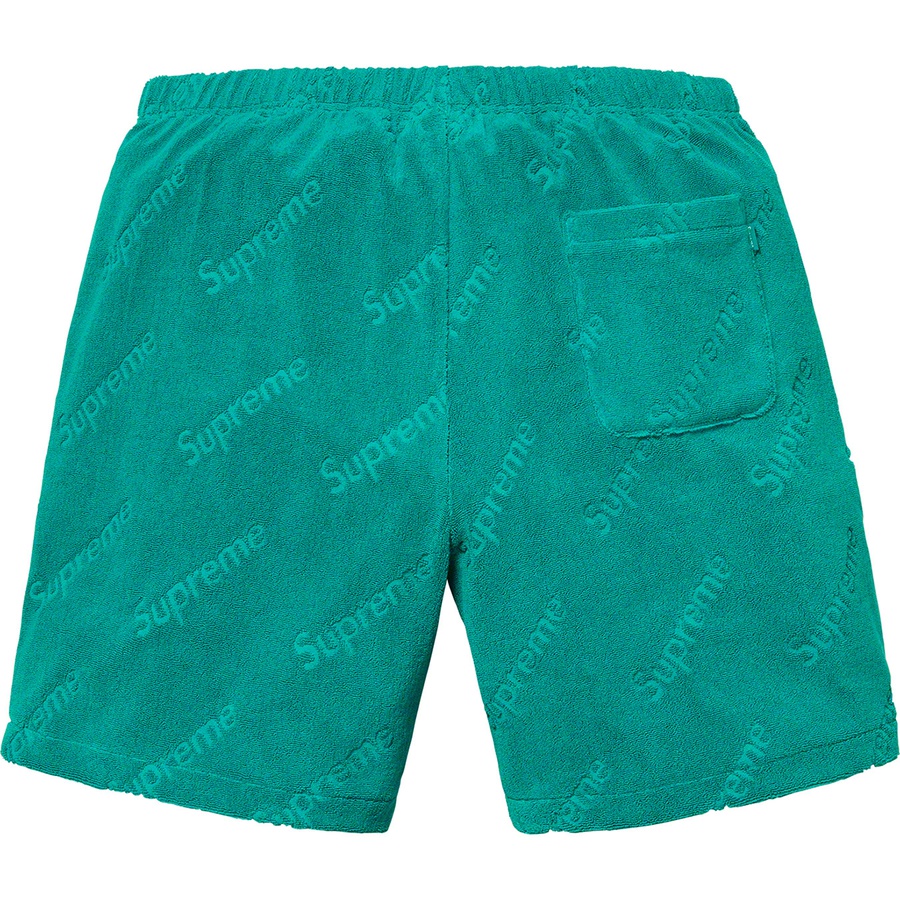 Details on Terry Jacquard Logo Short Teal from spring summer 2019 (Price is $118)
