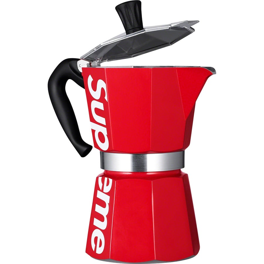 Details on Supreme Bialetti Moka Express Red from spring summer
                                                    2019 (Price is $58)