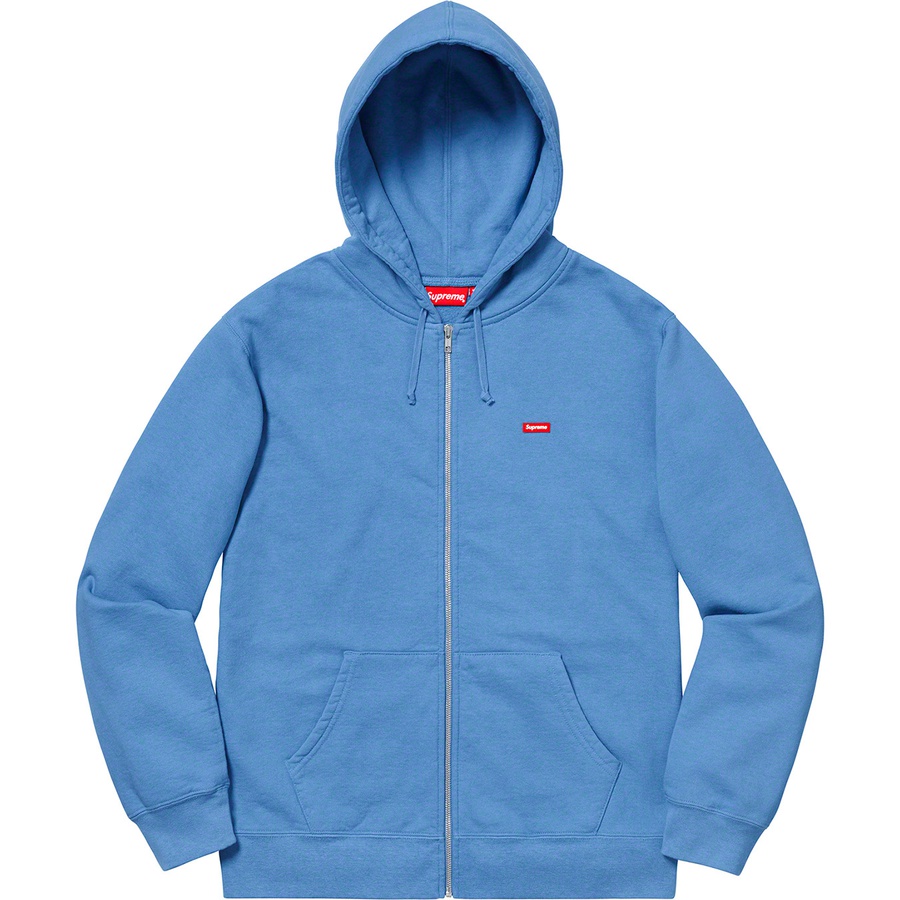 Details on Small Box Zip Up Sweatshirt Columbia Blue from spring summer
                                                    2019 (Price is $158)