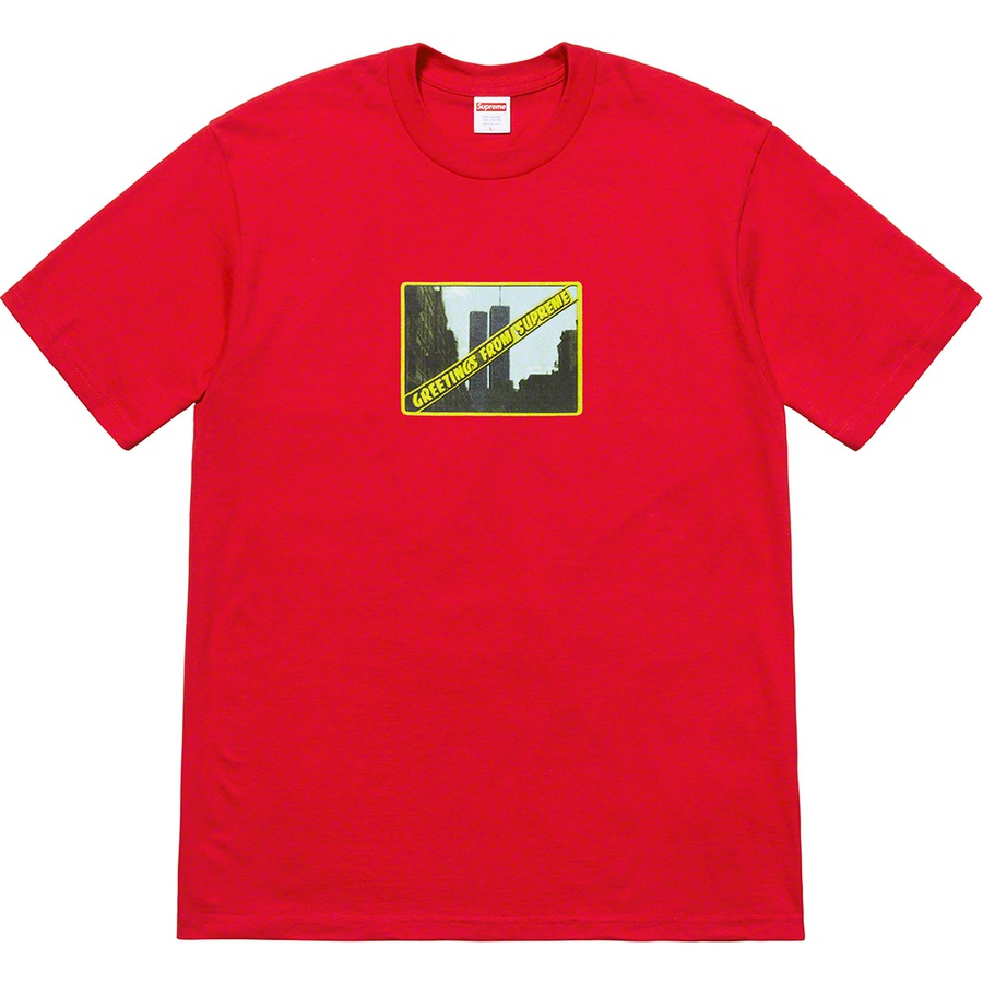 Details on Greetings Tee Red from spring summer
                                                    2019 (Price is $38)