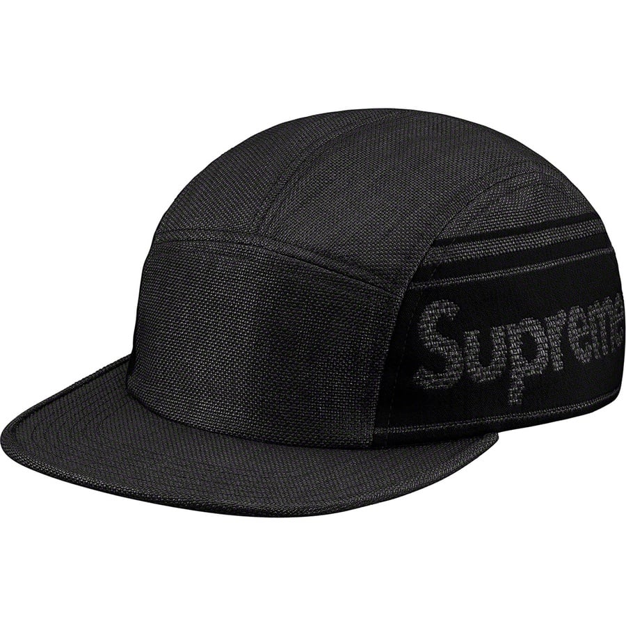 Details on Raffia Woven Logo Camp Cap Black from spring summer
                                                    2019 (Price is $54)